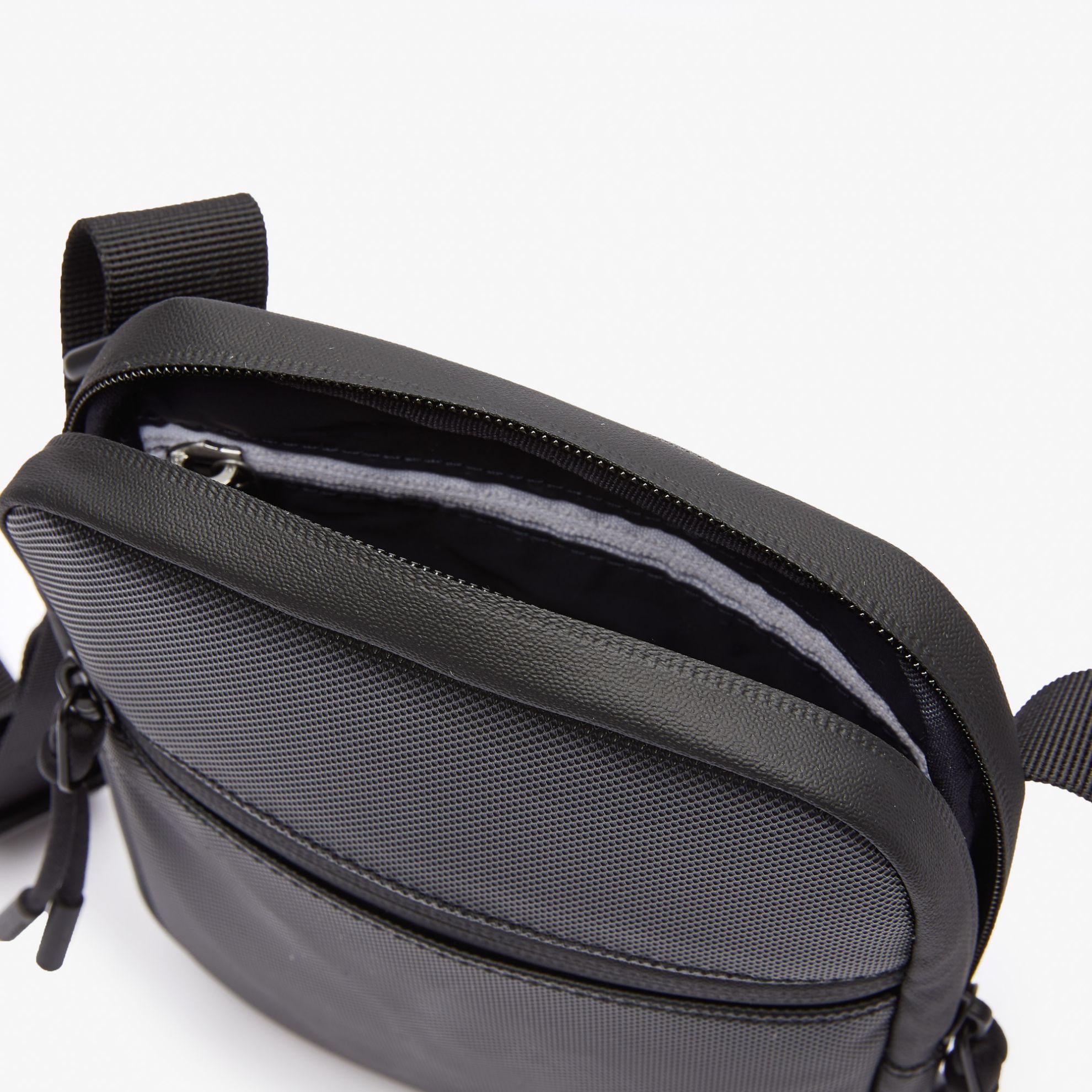Εικόνα της Ανδρική LCST Coated Canvas Μικρή Flat Crossbody Τσάντα