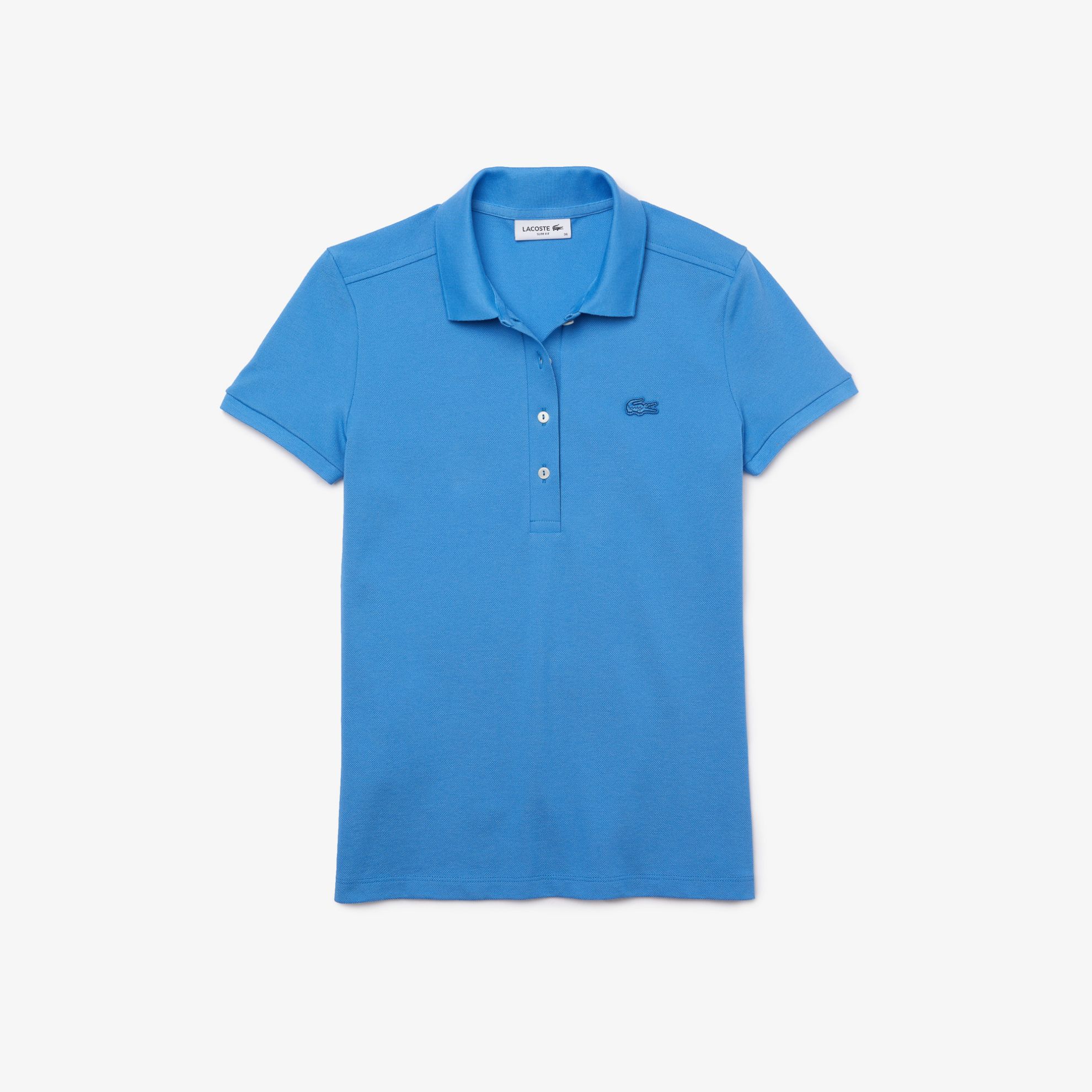 Εικόνα της Γυναικεία Stretch Cotton Piqué Polo Μπλούζα Slim Fit