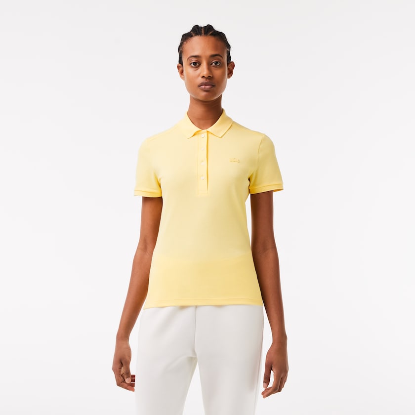 Εικόνα της Γυναικεία Stretch Cotton Piqué Polo Μπλούζα Slim Fit