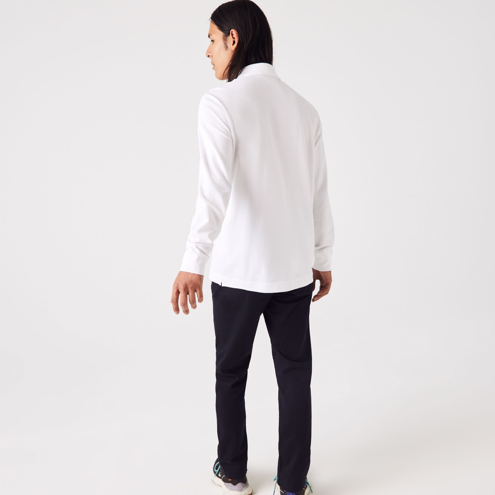 Εικόνα της Smart Paris Μακρυμάνικη Polo Μπλούζα Stretch Cotton Piqué 