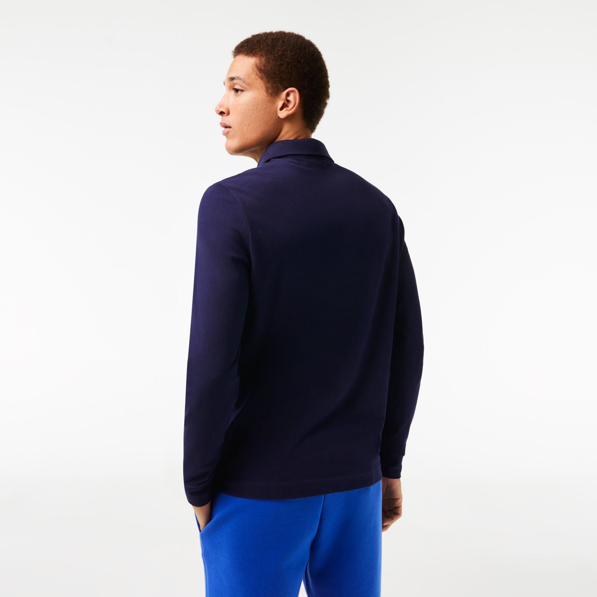 Εικόνα της Smart Paris Μακρυμάνικη Polo Μπλούζα Stretch Cotton Piqué