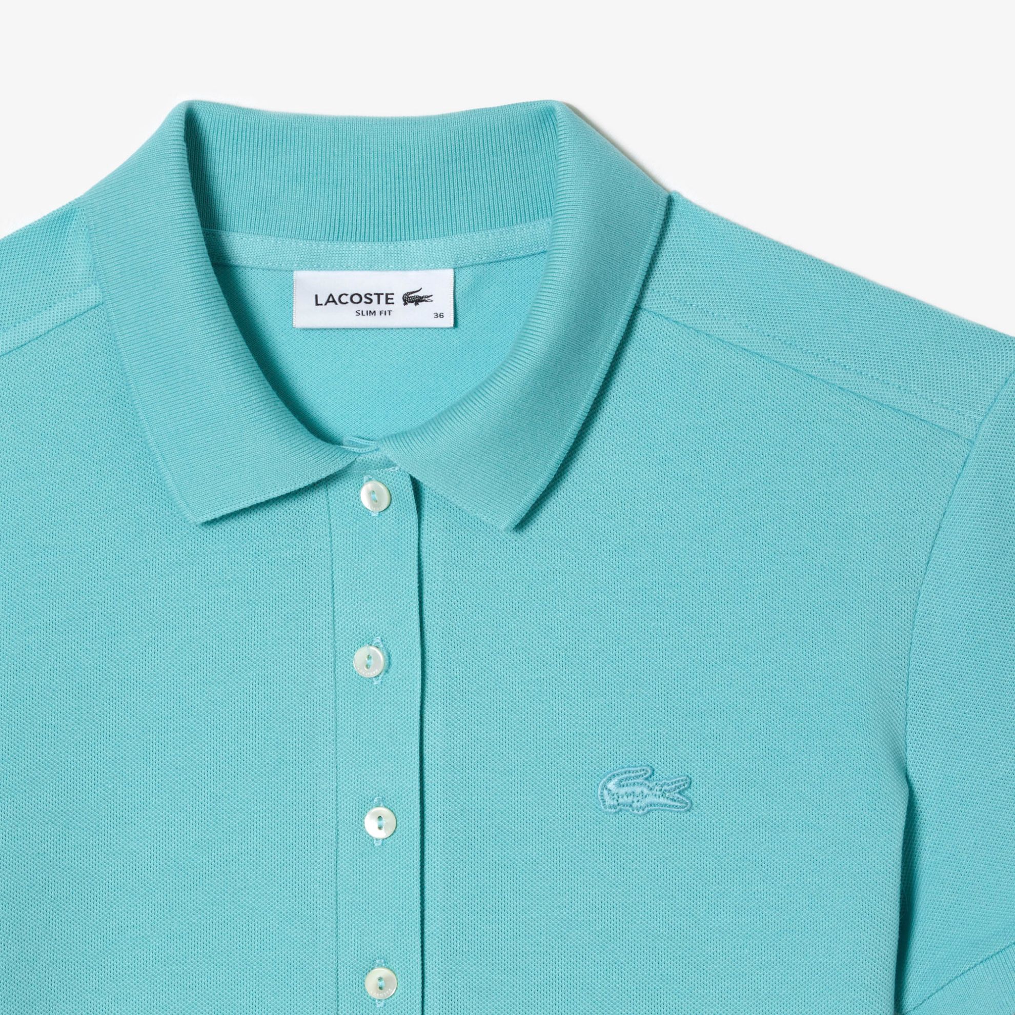 Εικόνα της Γυναικεία Stretch Cotton Piqué Polo Μπλούζα Slim Fit