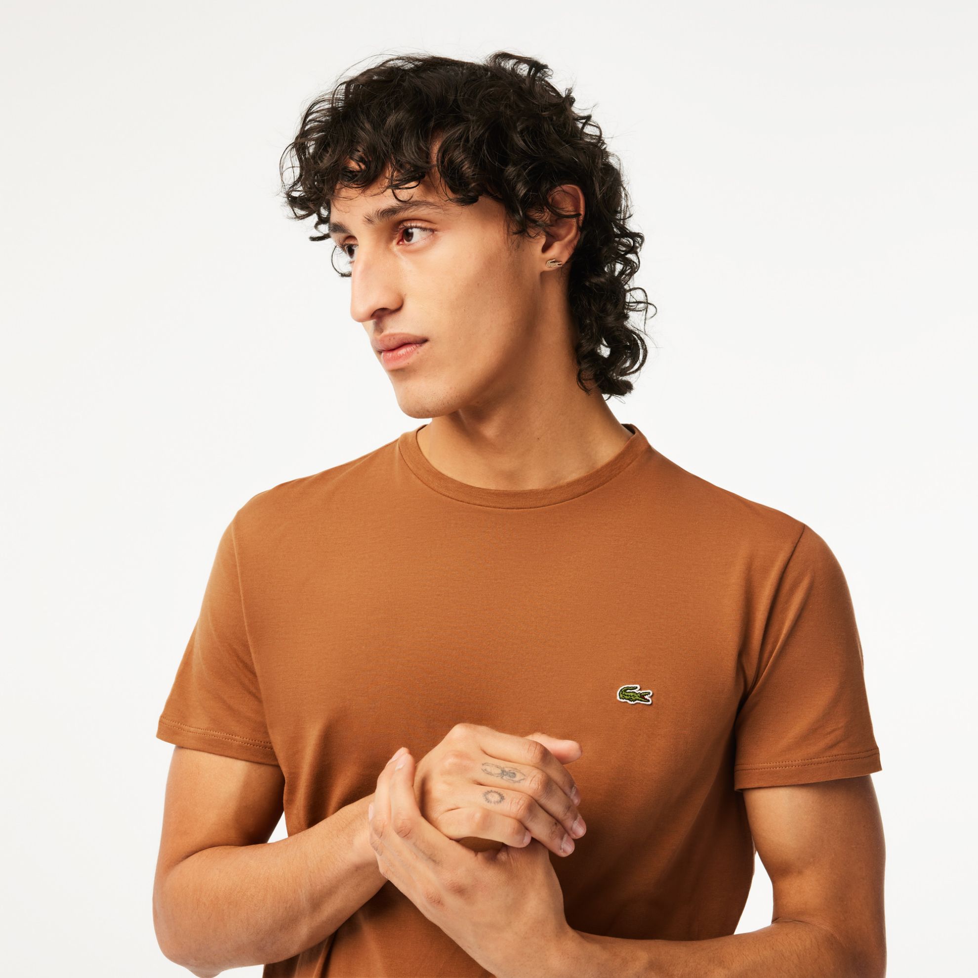 Εικόνα της Ανδρικό T-shirt Pima Cotton Jersey με Λαιμόκοψη