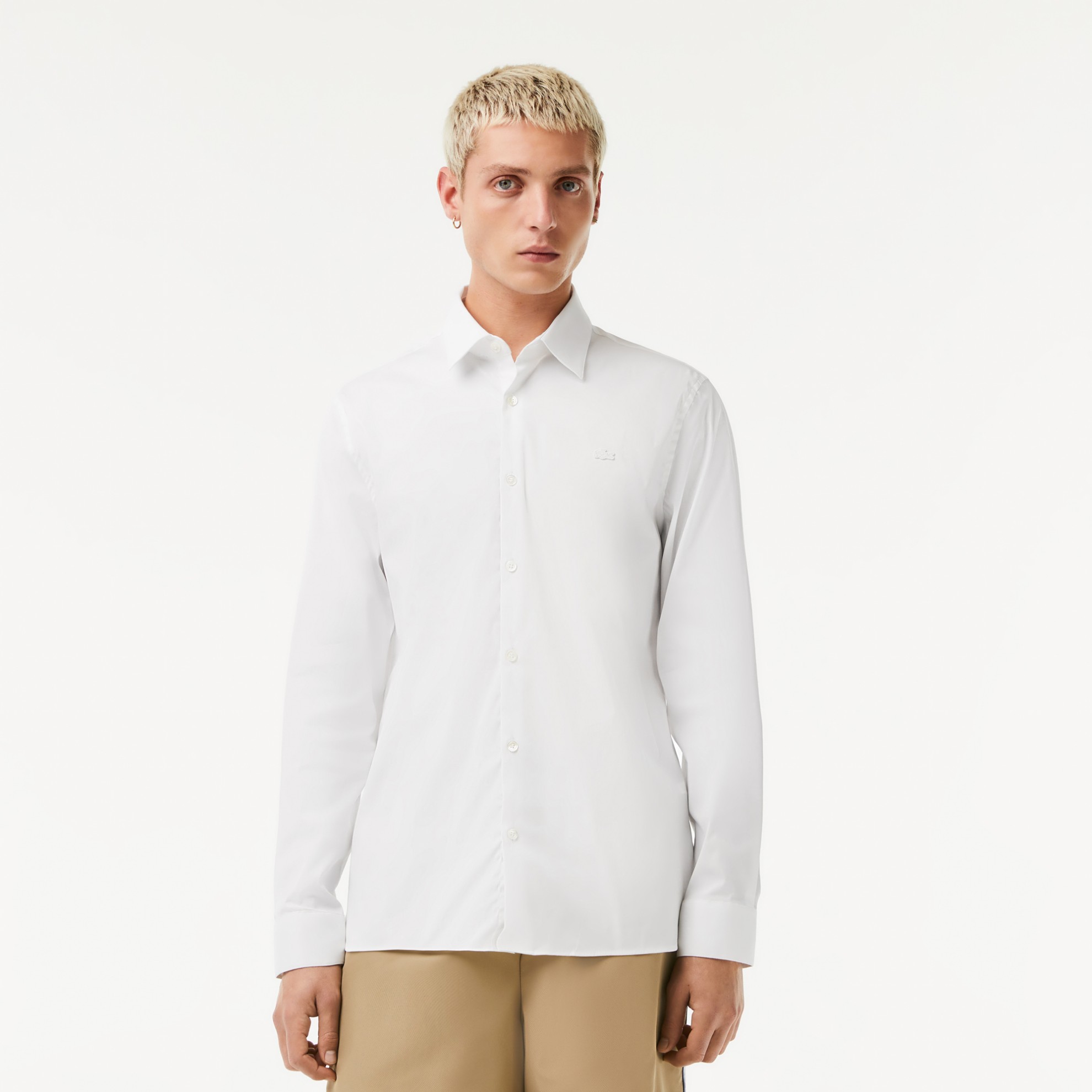 Εικόνα της Ανδρικό French Collar Cotton Poplin Πουκάμισο Slim Fit