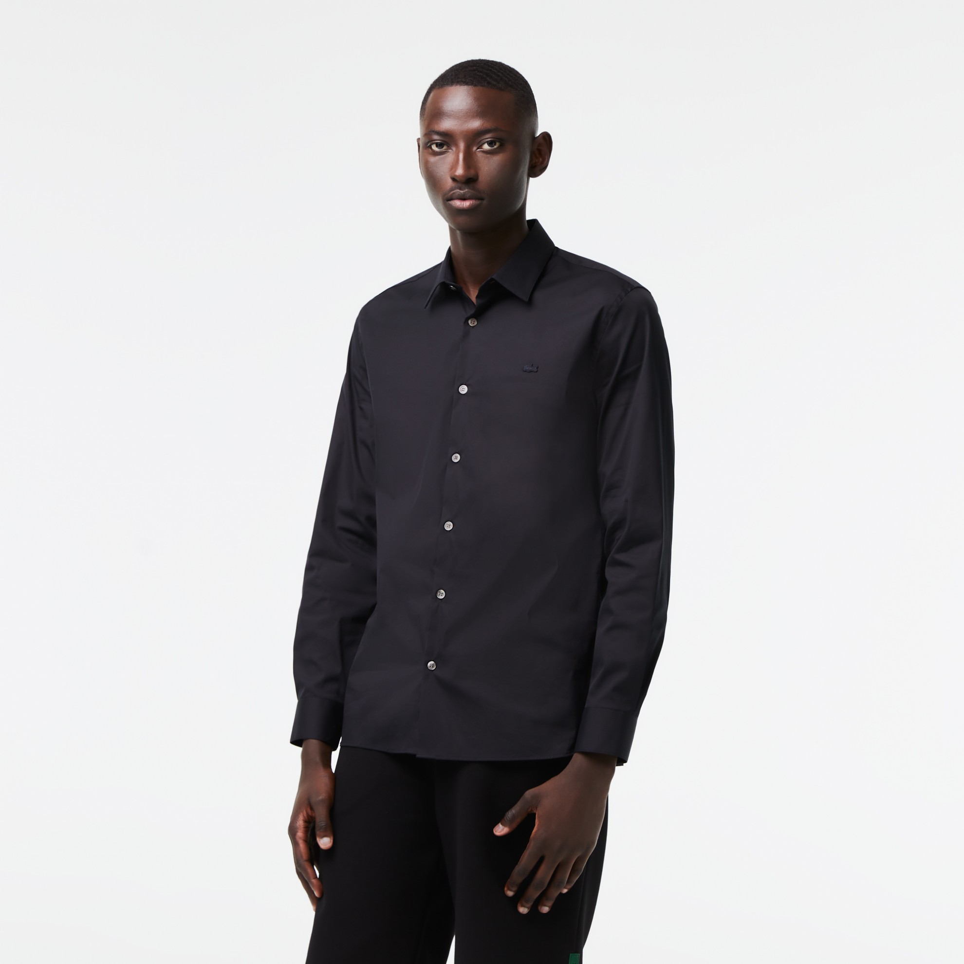 Εικόνα της Ανδρικό French Collar Cotton Poplin Πουκάμισο Slim Fit