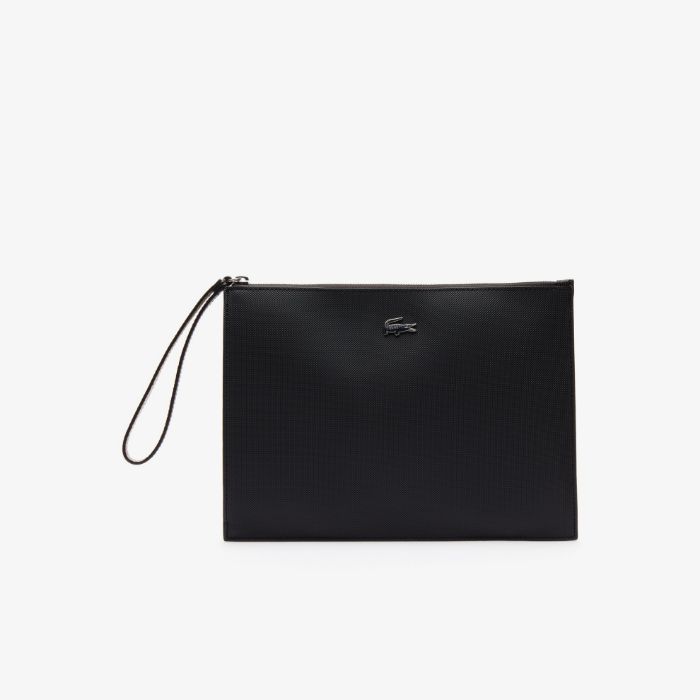 Εικόνα της Unisex Anna Coated Piqué Canvas Clutch με Φερμουάρ