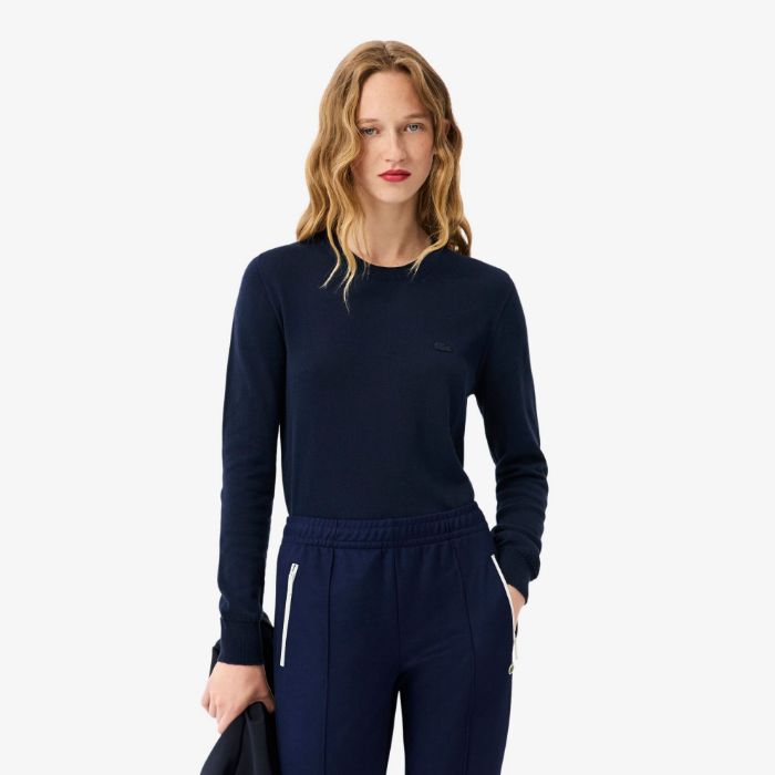 Εικόνα της Γυναικείο 3D Knit Crew Neck Πουλόβερ