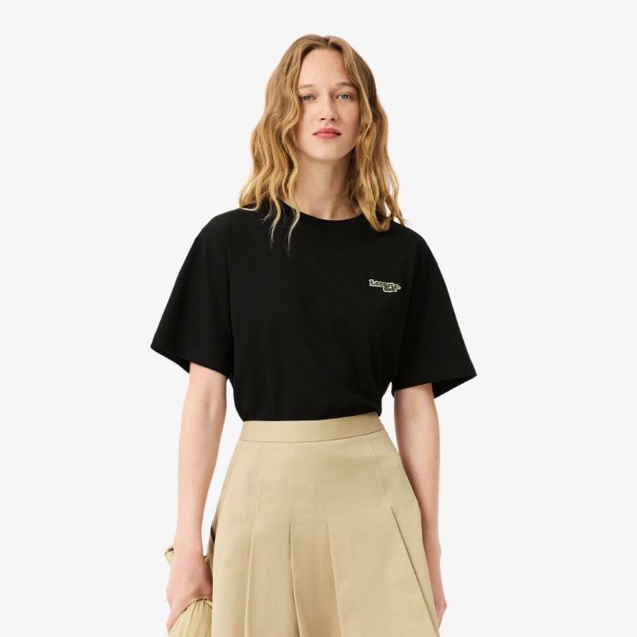 Εικόνα της Γυναικείο Oversized Short Cut Cotton Logo T-shirt