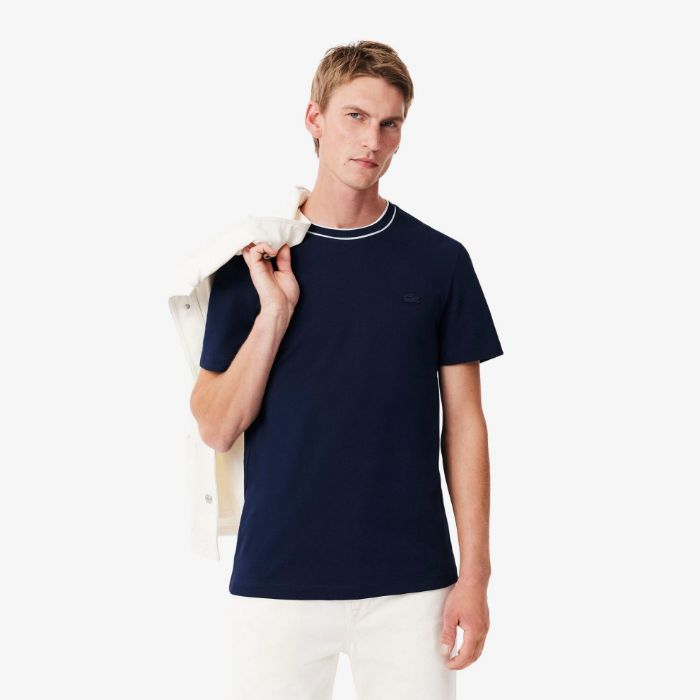 Εικόνα της Ανδρικό Stretch Piqué Stripe Collar T-Shirt