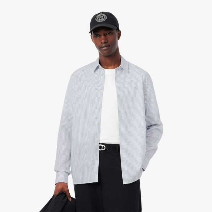 Εικόνα της Ανδρικό Ριγέ Poplin Πουκάμισο Regular Fit