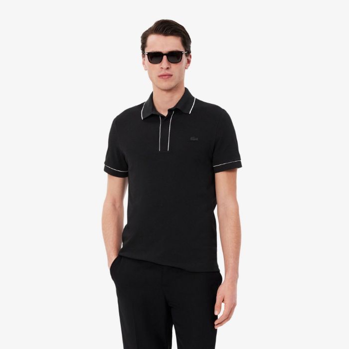 Εικόνα της Smart Paris Stretch Cotton Contrast Trim Polo Μπλούζα