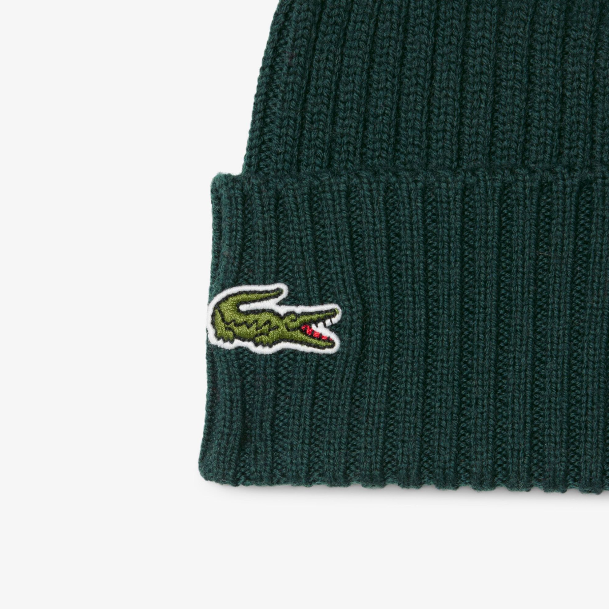 Εικόνα της Unisex Lacoste Ribbed Μάλλινος Σκούφος