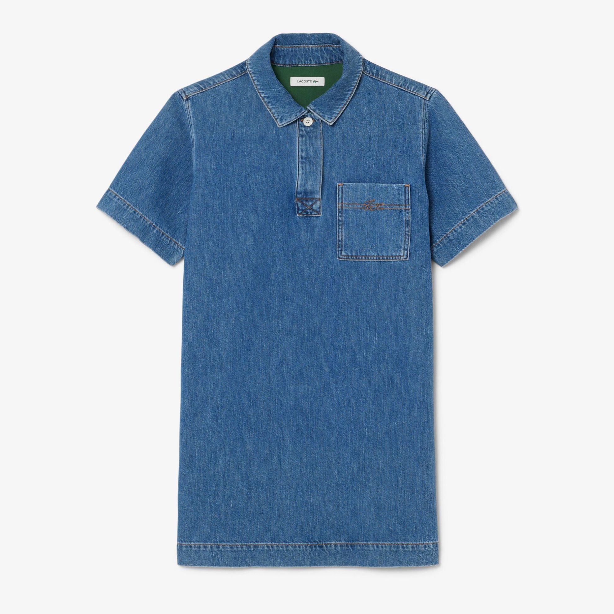 Εικόνα της Oversized Denim Polo Φόρεμα