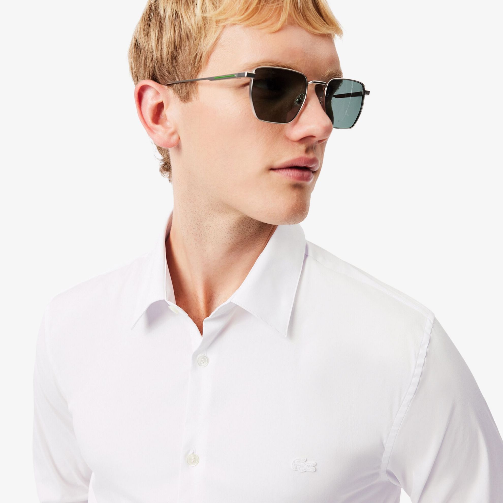 Εικόνα της Ανδρικό French Collar Cotton Poplin Πουκάμισο Slim Fit