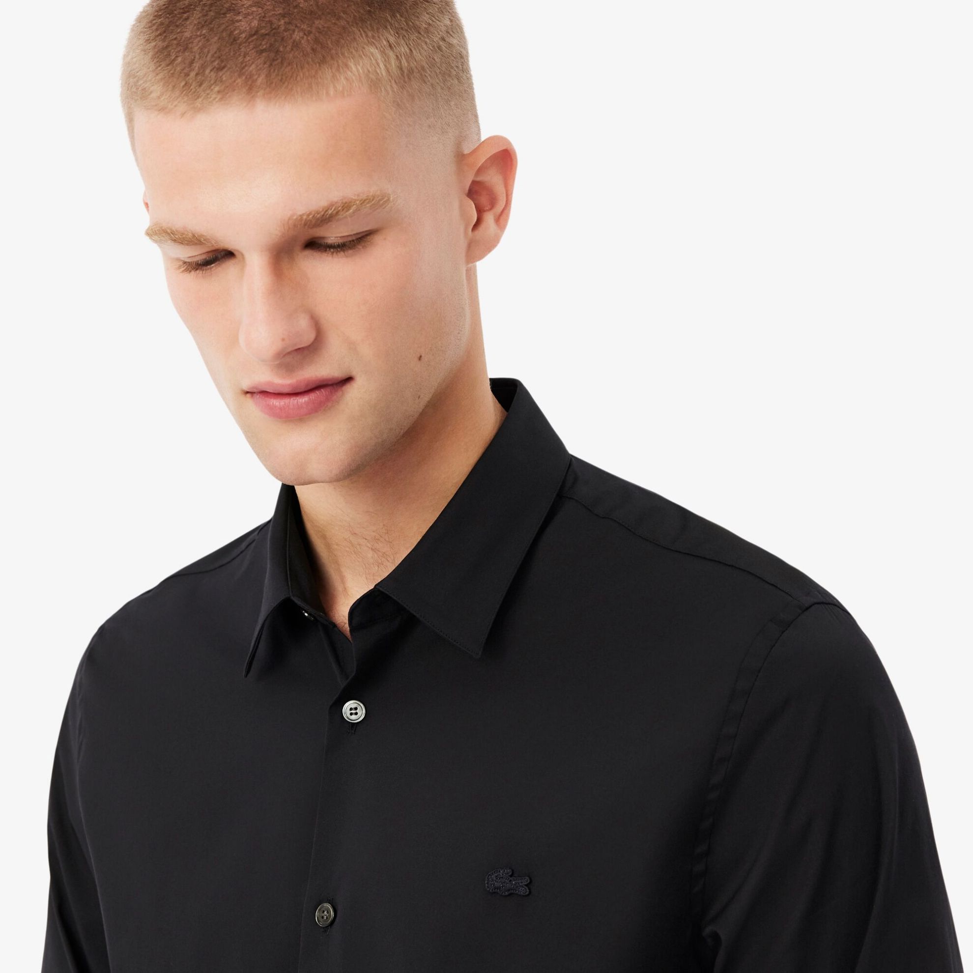 Εικόνα της Ανδρικό French Collar Cotton Poplin Πουκάμισο Slim Fit