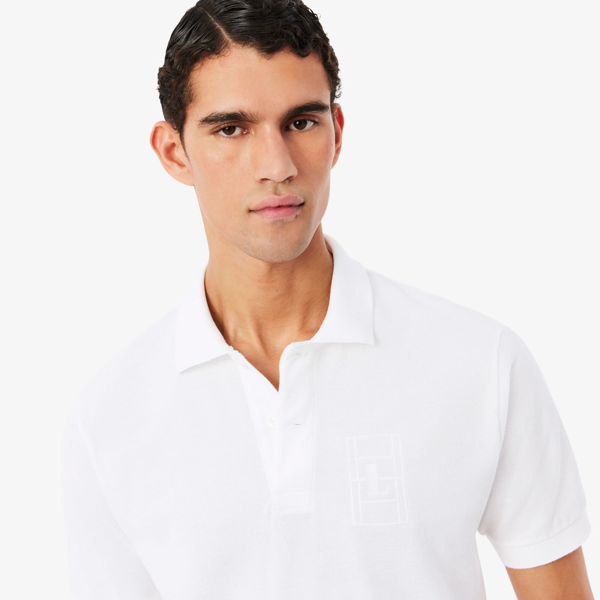 Εικόνα της Ανδρική Embroidery Detail Petit Pique Polo Μπλούζα Classic Fit