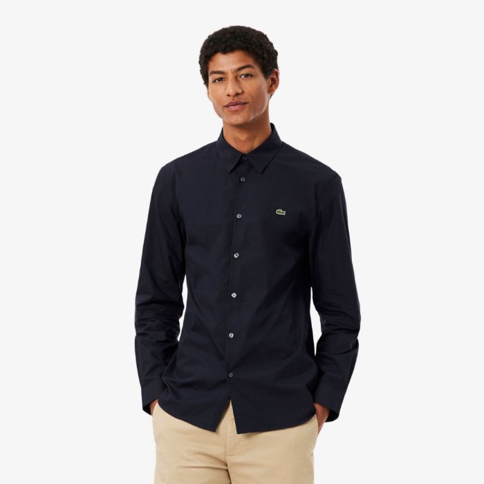 Εικόνα της Ανδρικό Stretch Poplin Πουκάμισο Slim Fit