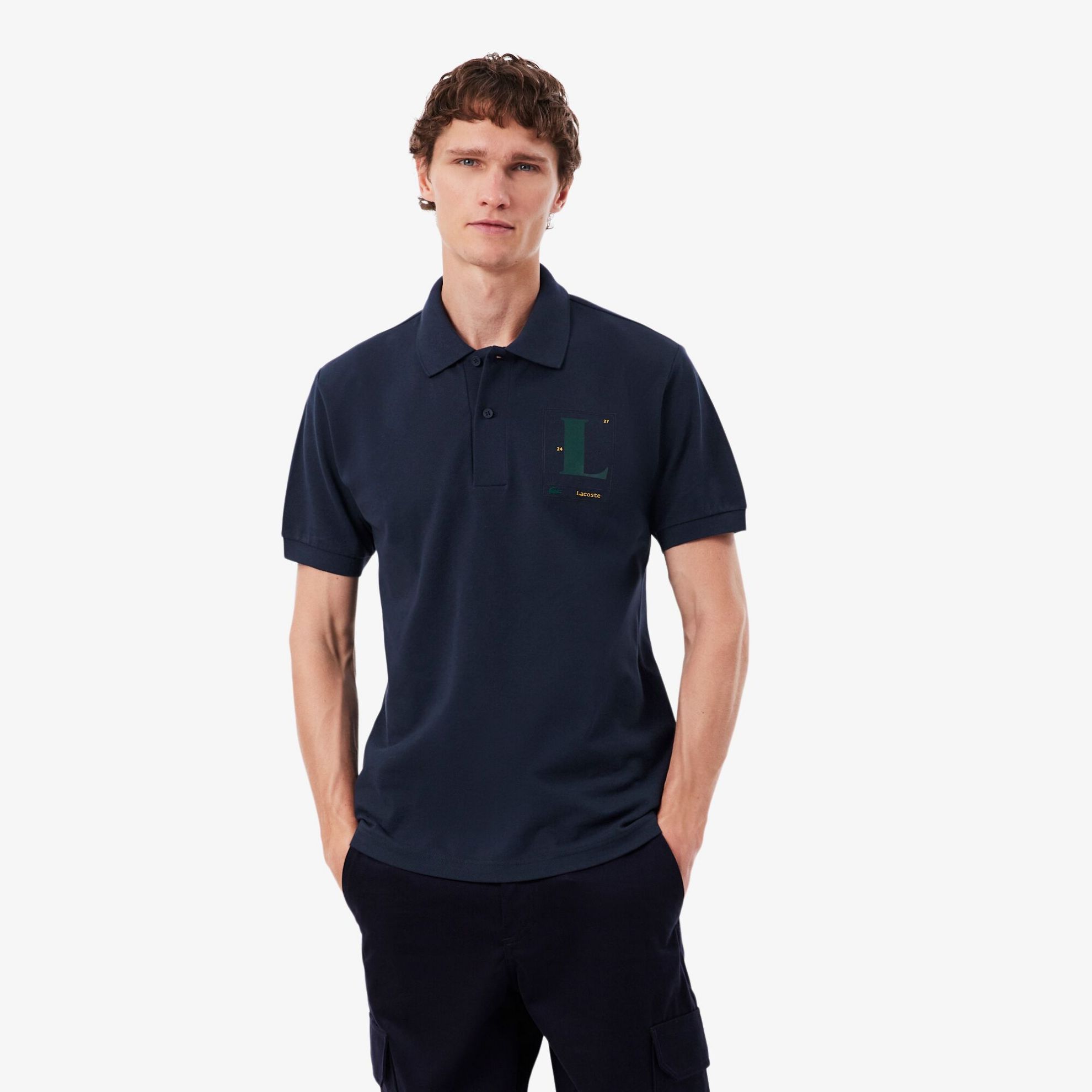 Εικόνα της Ανδρική Printed Piqué Polo Μπλούζα Classic Fit