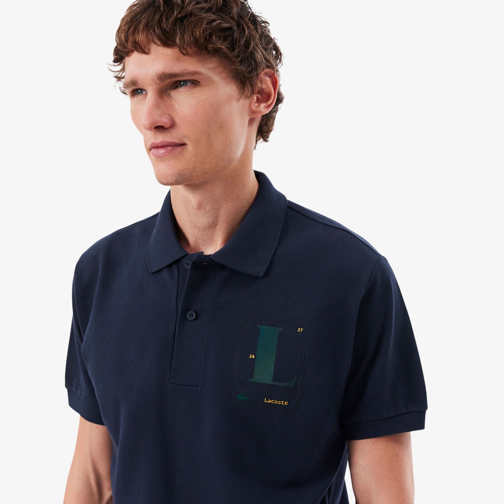Εικόνα της Ανδρική Printed Piqué Polo Μπλούζα Classic Fit